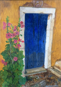Porte bleue